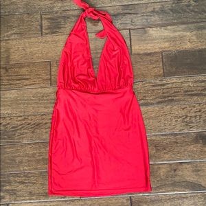 Revolve Red Satin Dress